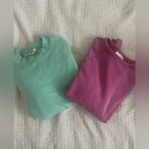 Pack of 2 Crewneck Sweaters, Teal and Magenta